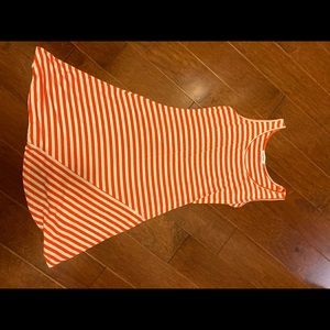 Calvin Klein Orange and white sun dress